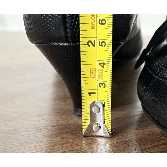 VTG 60s Johansen Shoes Womens 8.5 NARROW 4A Pointy Lace Up Kitten Heels Witchy - Picture 13 of 13